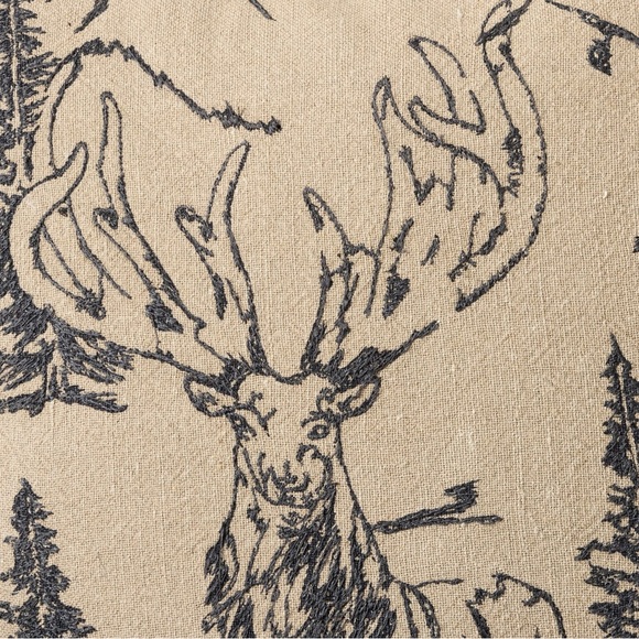 Pottery Barn Conell Rustic Forest π³ Embroidered Pillow Cover BNWT - Picture 2 of 2